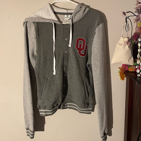 OU Gray “Sooners” Jacket NWOT - Picture 1 of 4